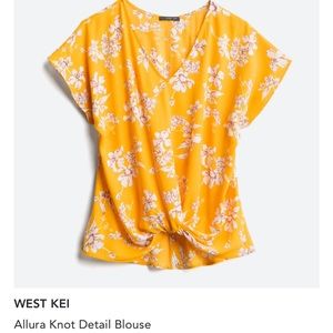 Stitch Fix West Kei knotted front blouse